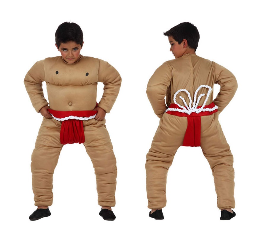 Disfraz de Luchador de Sumo para niños de 7 a 9 años. Incluye disfraz completo. 