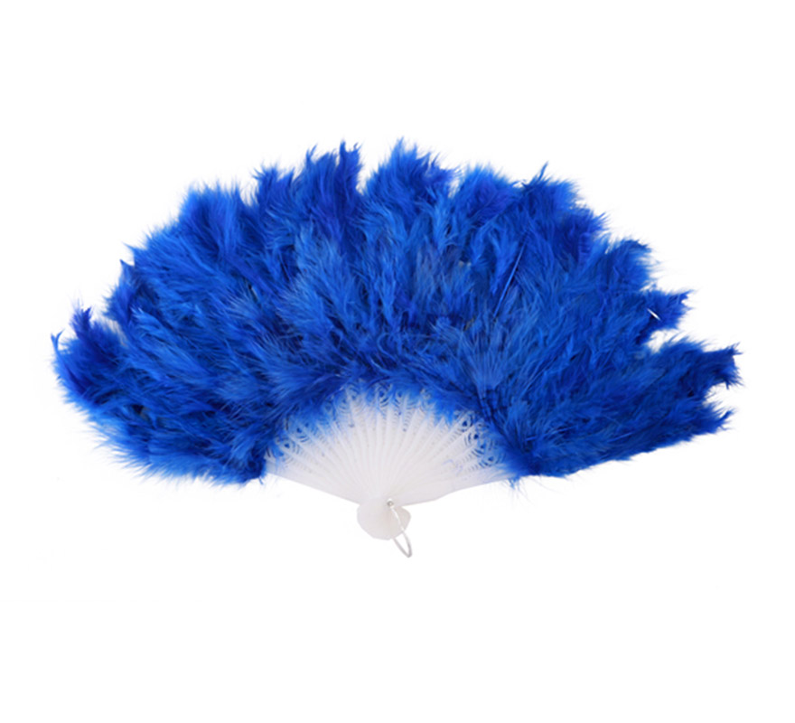 abanico de plumas azul para carnaval y halloween por solo 1 95 disfraces baratos originales y exclusivos tienda online de disfraces baratos mi tienda de disfraces