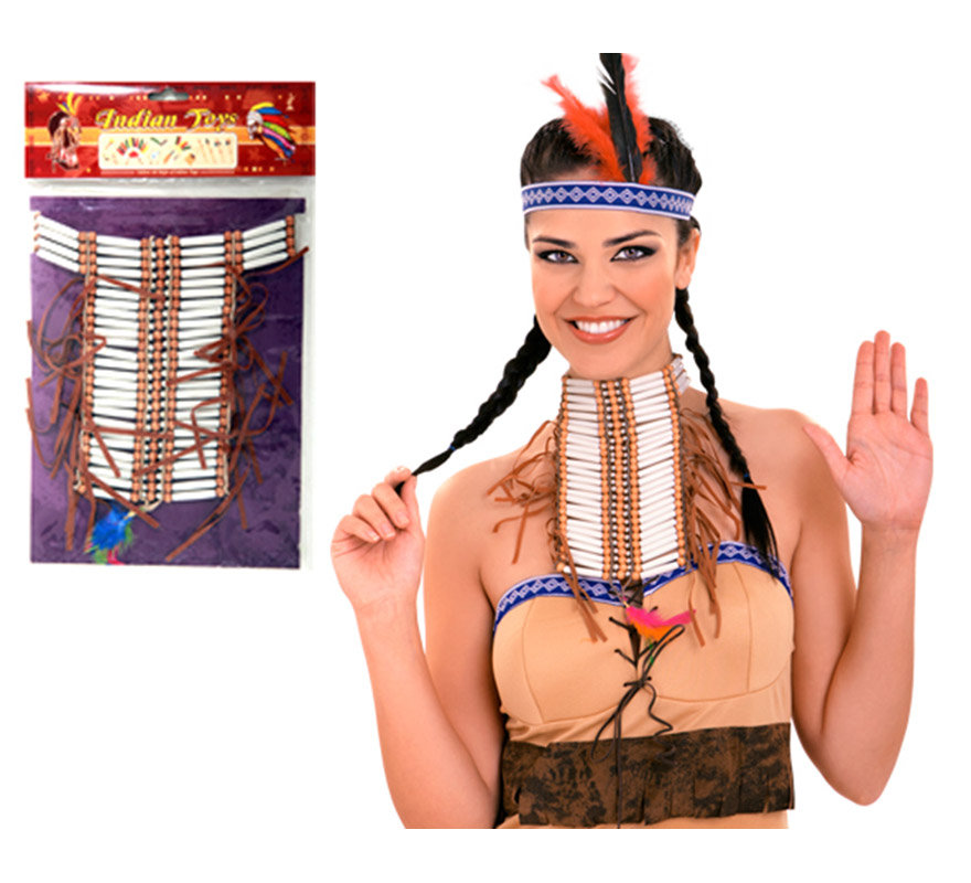 Gargantilla India Guerrera. Ideal para tu disfraz de Indio.