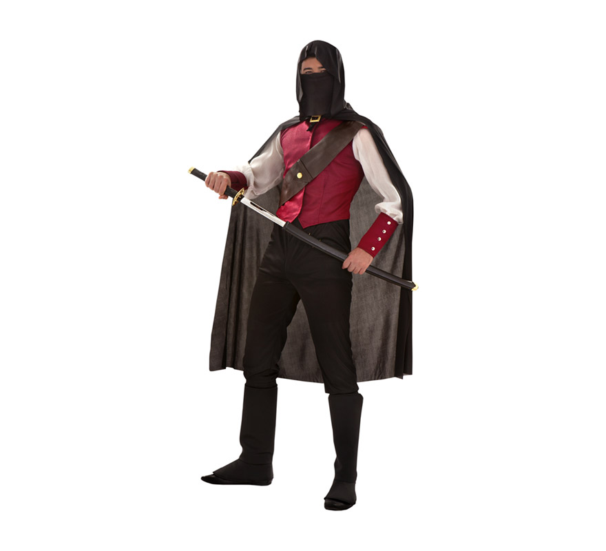 Disfraz de Halcón Rojo para hombre. Talla S = 48/52 para hombres delgados o talla para adolescentes. Incluye camisa, pantalón, cubrebotas, capa con capucha, máscara y bandolera. Espada NO incluida, podrá verla en la sección de Complementos. Ni el mismo Águila Roja estaría tan gracioso con él, para ir a la última.