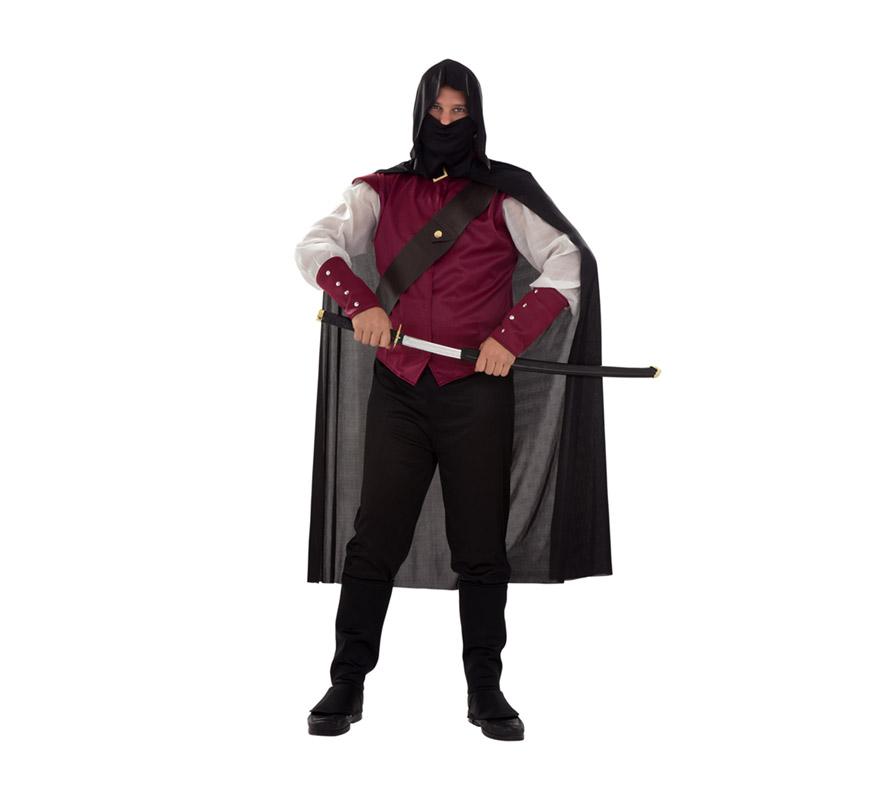 Disfraz de Halcón Rojo para hombre. Talla XL = 54/58. Incluye camisa, pantalón, cubrebotas, capa con capucha, máscara y bandolera. Espada NO incluida, podrá verla en la sección de Complementos. Ni el mismo Águila Roja estaría tan gracioso con él, para ir a la última.