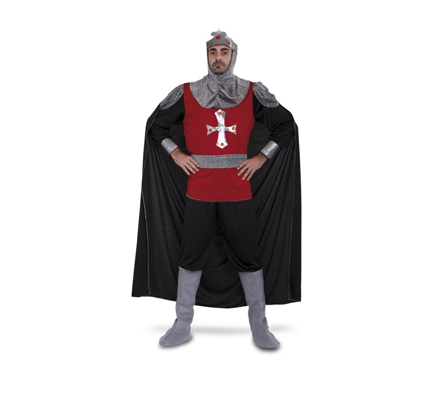 Disfraz de Soldado de Medieval para hombre. Talla S = 48/52 ideal para adolescentes y para chicos delgados. Incluye camisa, pantalón, cinturón, verdugo y cubrebotas. Traje de Caballero Medieval de hombre para Ferias Medievales.