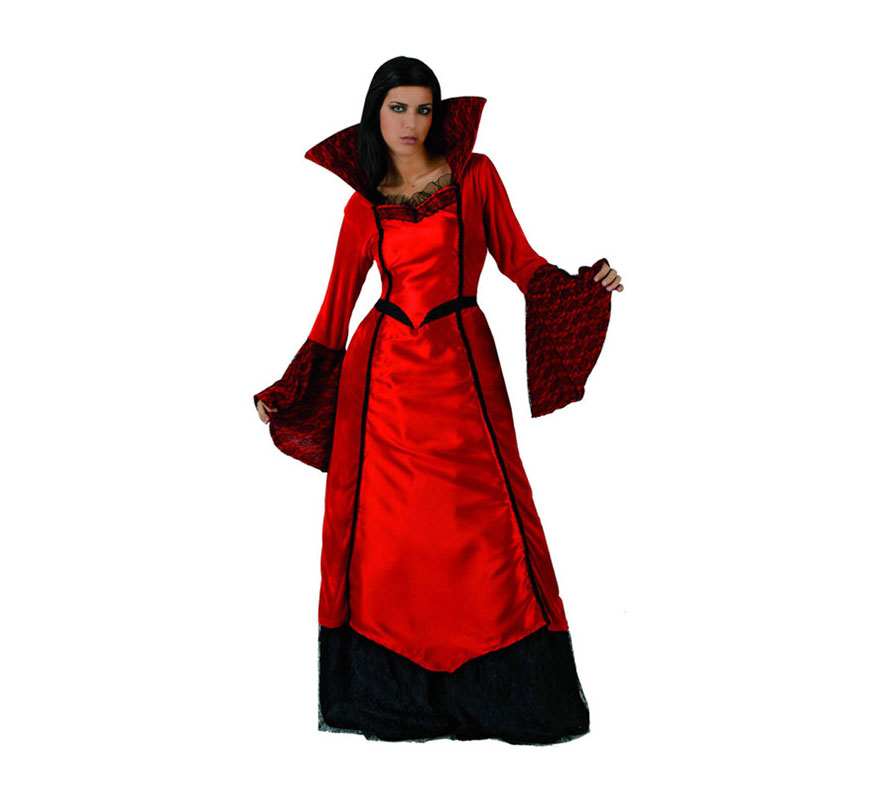Disfraz de Vampiresa para mujeres. Talla 4 ó talla XXL = 48/52. Incluye vestido.