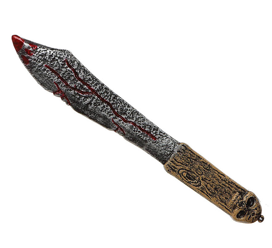 Cuchillo Calavera ensangrentado de 32 cm.