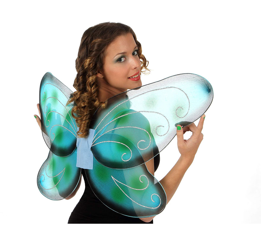 Alas de Mariposa verdes de 92 cm.