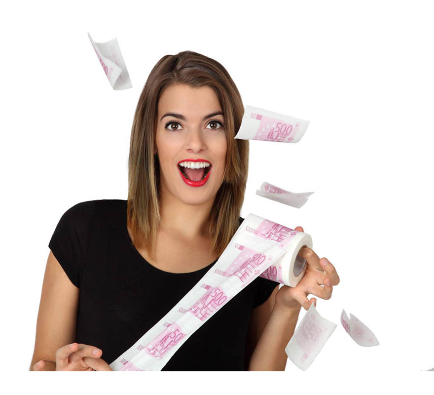 Rollo de Papel Higiénico de 500€. 