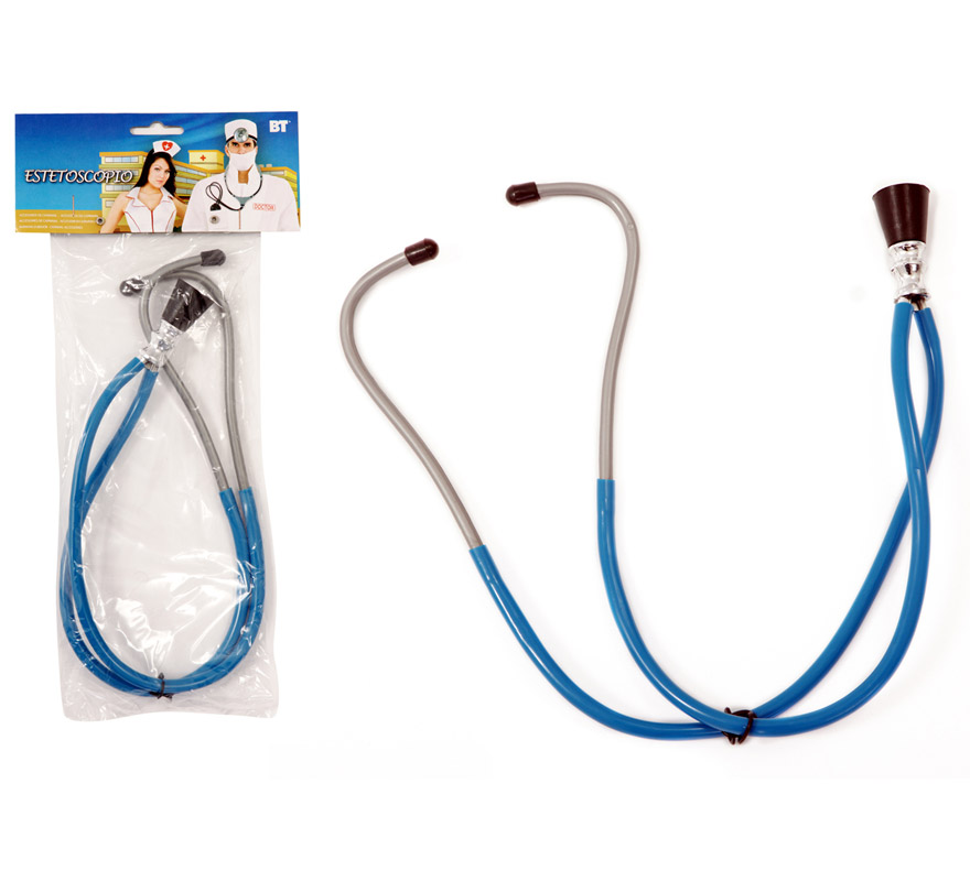 Estetoscopio PVC. Perfecto para disfraces de médicos o cirujanos y enfermeras.