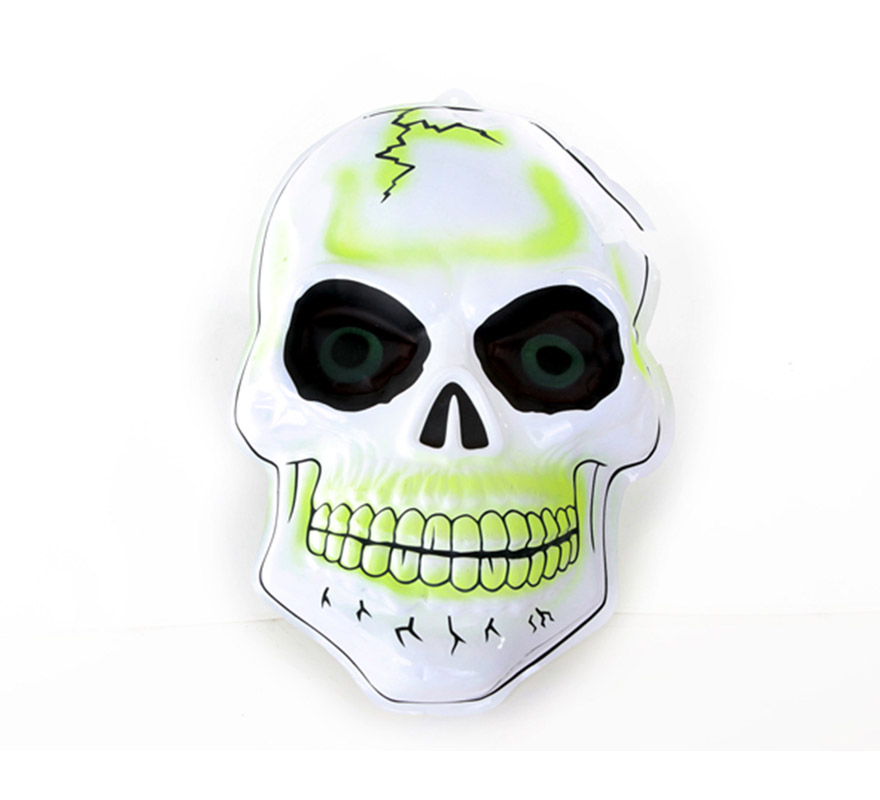 Figura Calavera decoración pared para Halloween. Perfecta para decorar Colegios en Halloween, también Pubs y Discotecas. Medidas aproximadas 56x36 cm.
