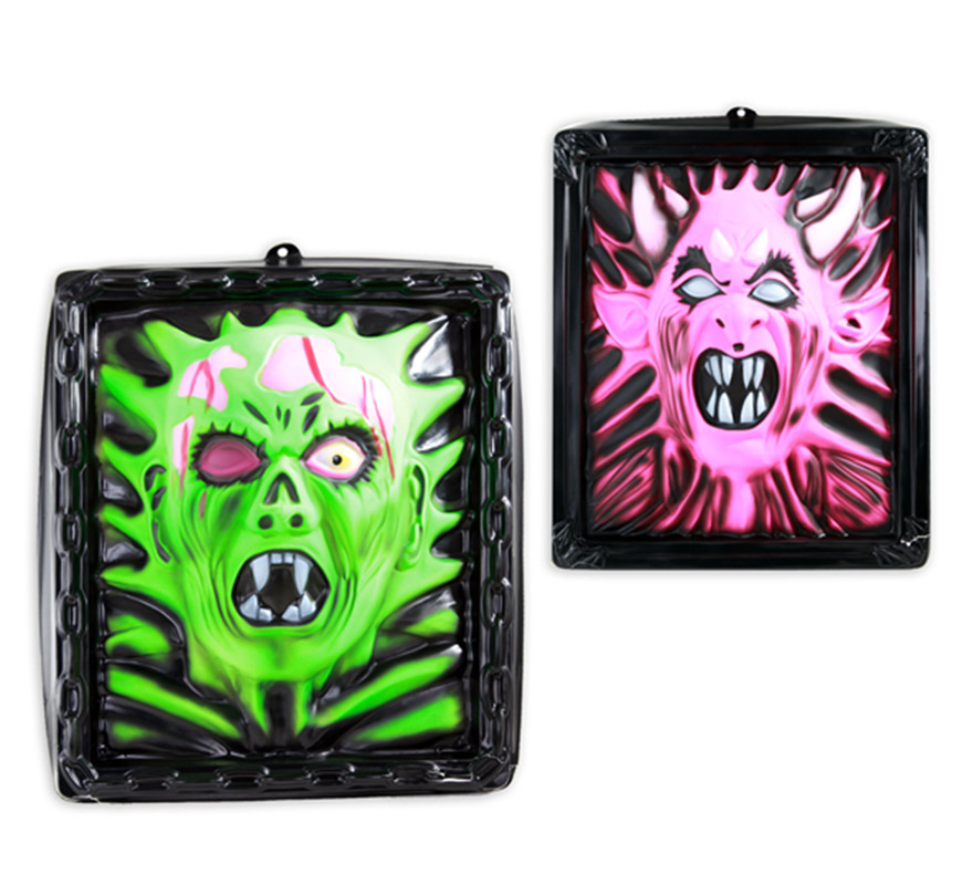 Placa pared PVC para decoración de Halloween. Precio por unidad, se venden por separado. Medidas aproximadas 46x38 cm.