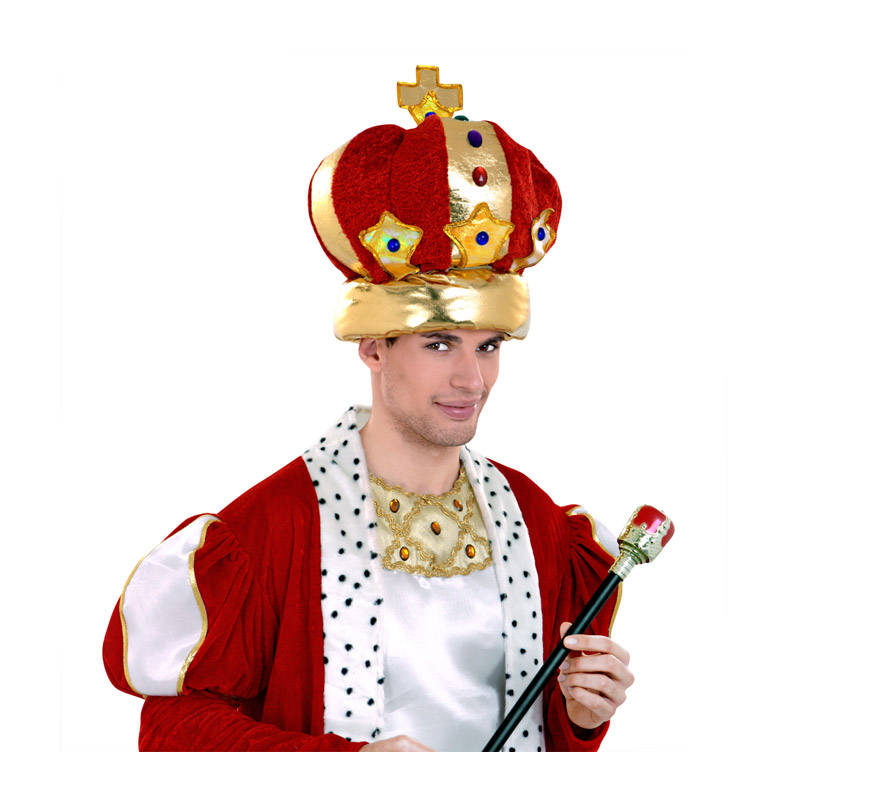 Sombrero o Corona de Rey o Reina. Perfecto para disfraces Medievales y para Reyes Magos.