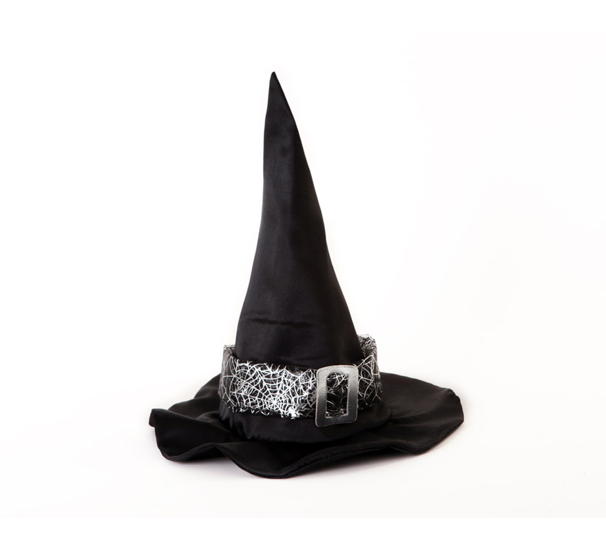Sombrero de Bruja negro 40x40 cm para Halloween.