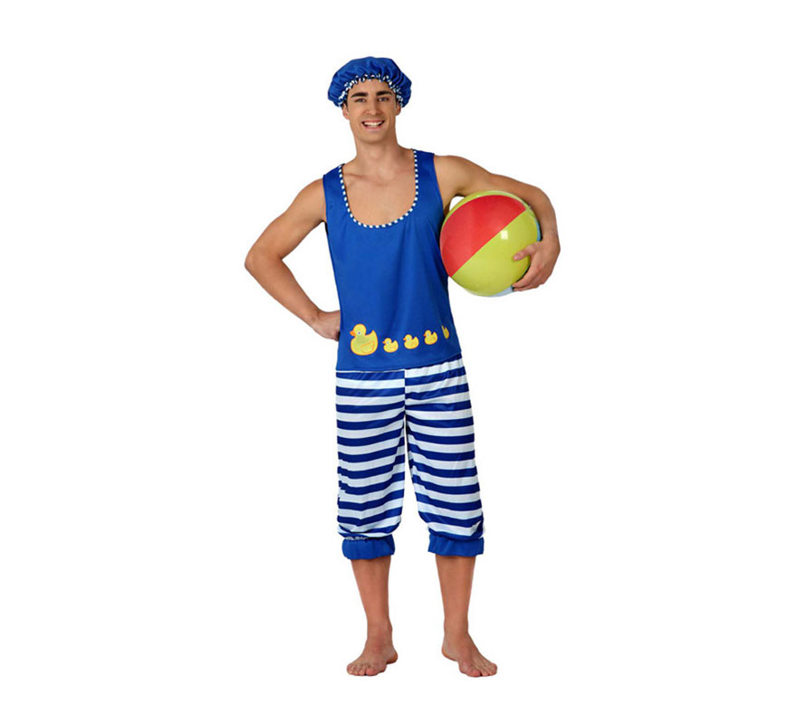 Disfraz de Bañista para hombre. Talla 2 ó talla M-L = 52/54. Incluye disfraz completo SIN pelota. Ideal para Despedidas de Soltero.