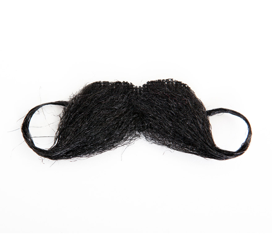 Bigote de pelo negro.