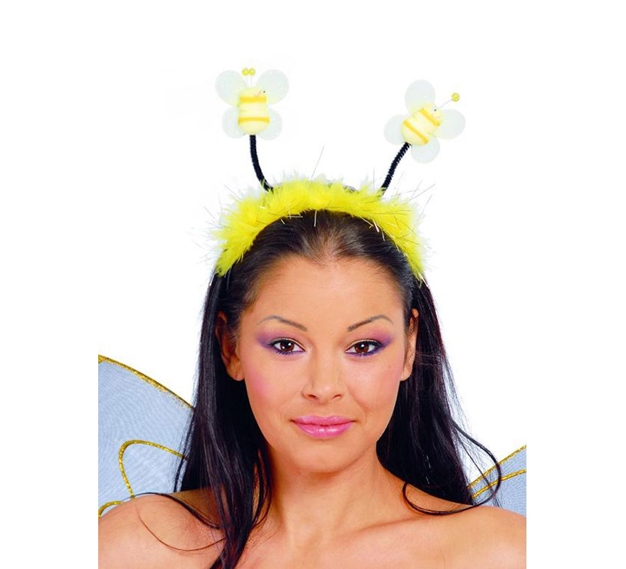 Diadema de abeja con marabú.