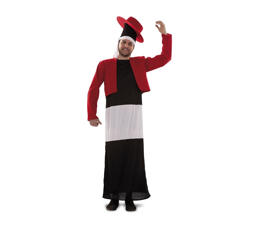 Disfraz de Botella Flamenca para adultos. Incluye disfraz, chaqueta y gorro.