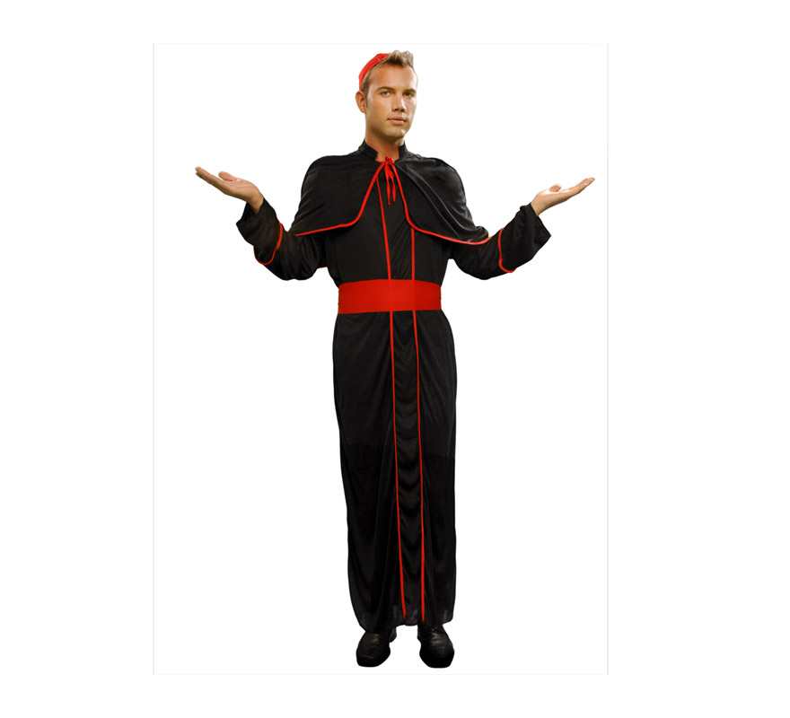 Disfraz barato de Obispo para hombre. Talla Standar M-L 52/54. Incluye toga, cinturón y gorro. Disfraz muy cachondo que nunca falla en Carnaval o en otro tipo de  Fiestas.