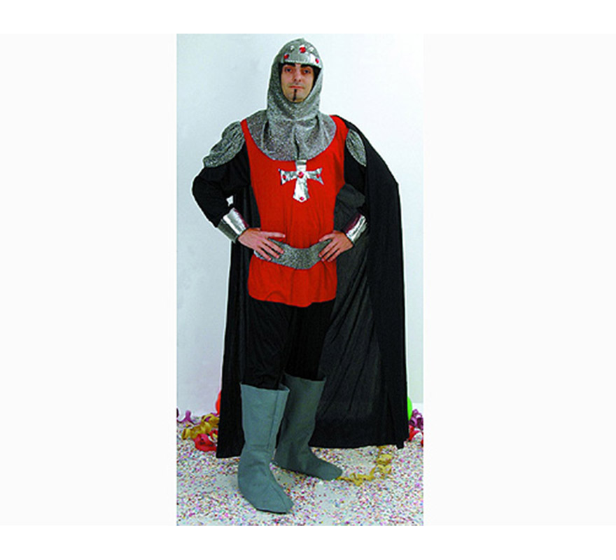 Disfraz de Soldado de Medieval para hombre. Talla Standar M-L = 52/54. Incluye camisa, pantalón, cinturón, verdugo y cubrebotas. Traje de Caballero Medieval de hombre para Ferias Medievales. Espada NO incluida, podrás verla en la sección de Complementos.