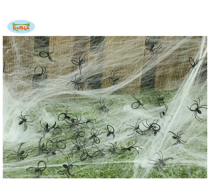 Bolsa con 50 Arañas pequeñas para decorar en Haloween.