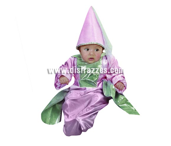 Disfraz de Princesa o Hada para bebés de 6 a 12 meses. Incluye saquito y gorro.