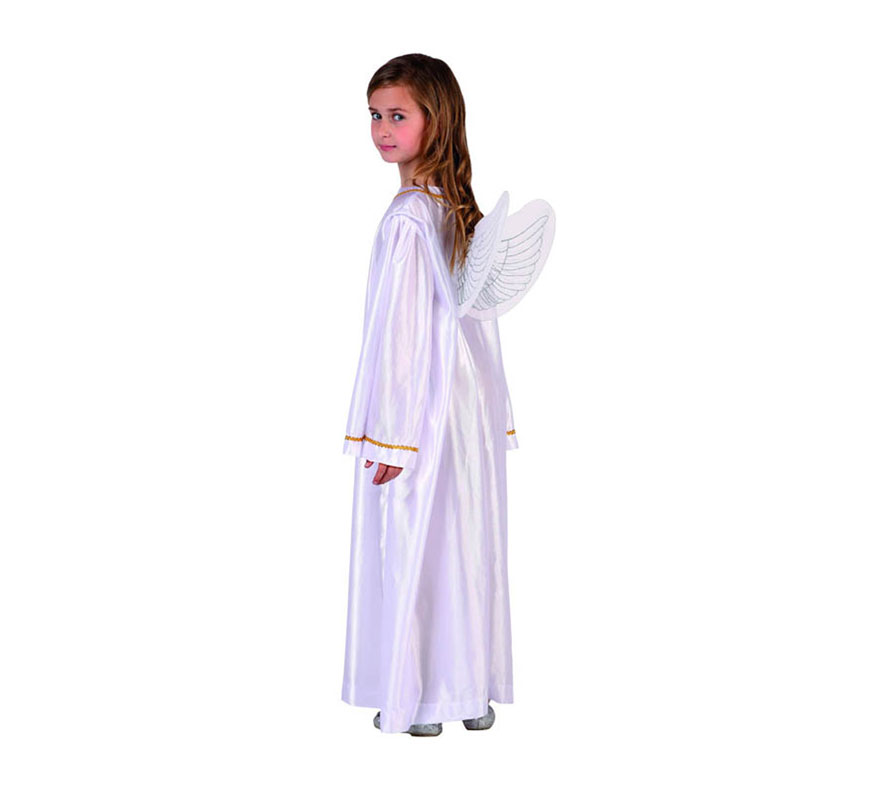 Disfraz barato de Ángel para niños de 3 a 4 años. Incluye vestido y alas. Ideal para niños y niñas.