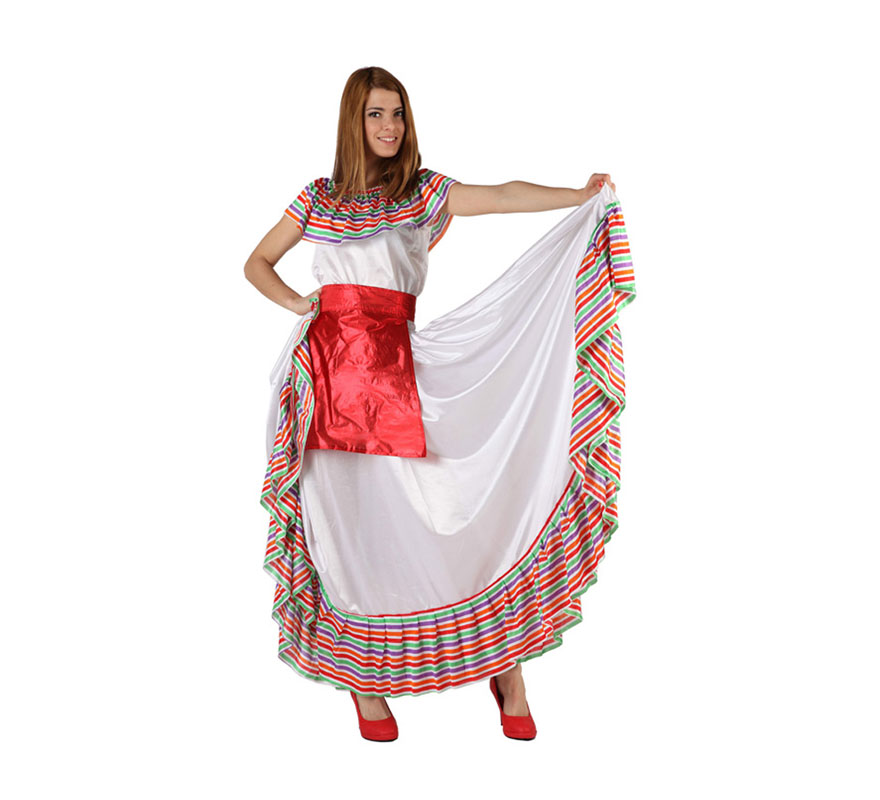 Disfraz de Mejicana para mujer. Talla M-L = 38/42. Incluye vestido.