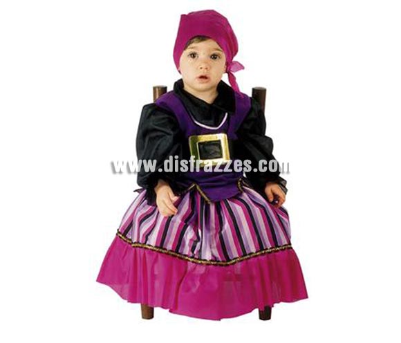 Disfraz de Bebé Pirata Bucanera para niñas de 18 meses. 