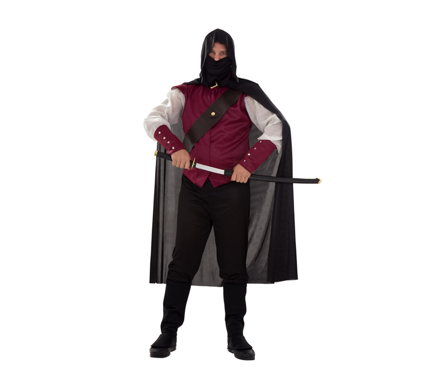 Disfraz de Halcón Rojo para hombre. Talla XXL = 58/62. Incluye camisa, pantalón, cubrebotas, capa con capucha, máscara y bandolera. Espada NO incluida, podrá verla en la sección de Complementos. Ni el mismo Águila Roja estaría tan gracioso con él, para ir a la última.