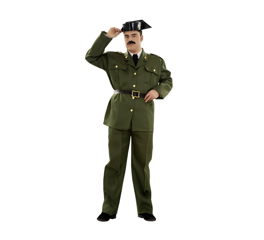 Disfraz barato de Guardia Civil adulto. Talla XL = 54/58. Incluye Tricornio, chaqueta, cinturón y pantalones. ¡¡¡Cuidado con la Benemérita!!!