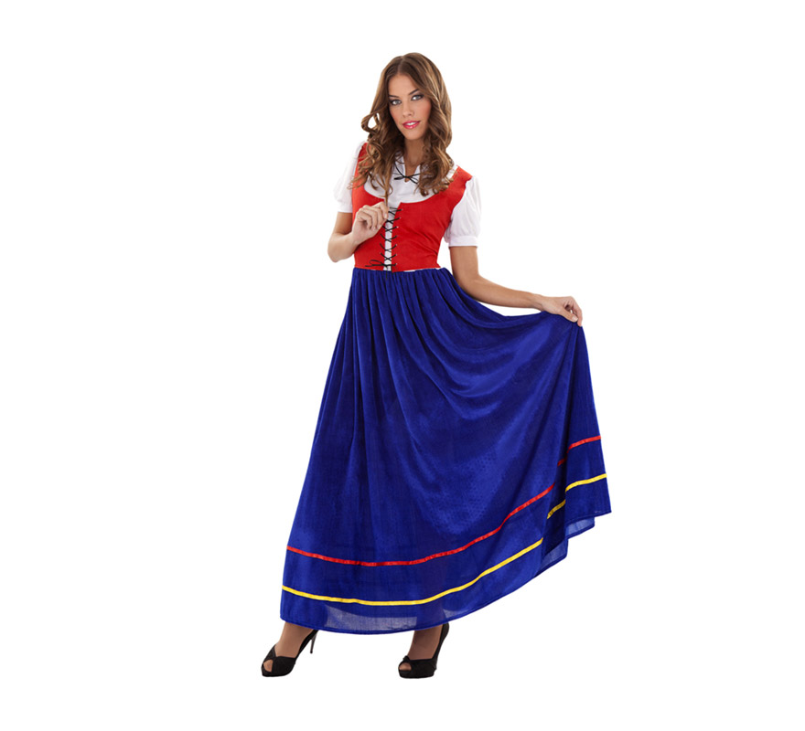 Disfraz de Veneciana para mujer. Talla standar M-L 38/42. Incluye vestido. También sirve como Sirvienta Medieval.