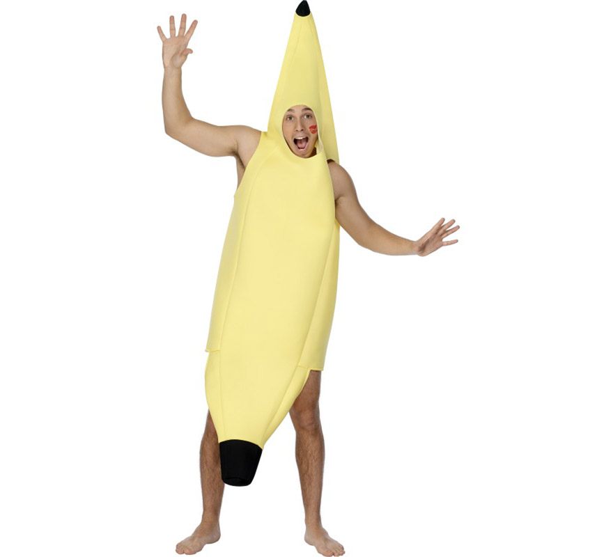 Disfraz de Banana o Plátano para adultos. Talla Universal adultos. Incluye el disfraz de Banana.