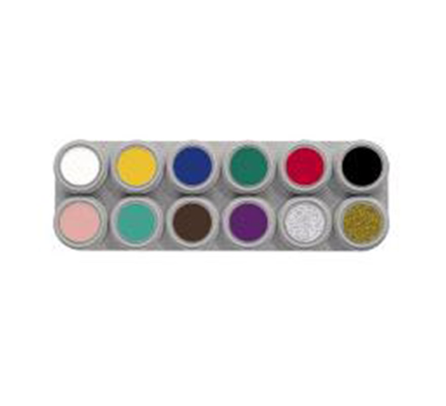 Maquillaje Al Agua Paleta 12 Colores De 2 5 Ml Por Sólo 28 95 Disfraces Baratos Originales Y Exclusivos Tienda Online De Disfraces Baratos