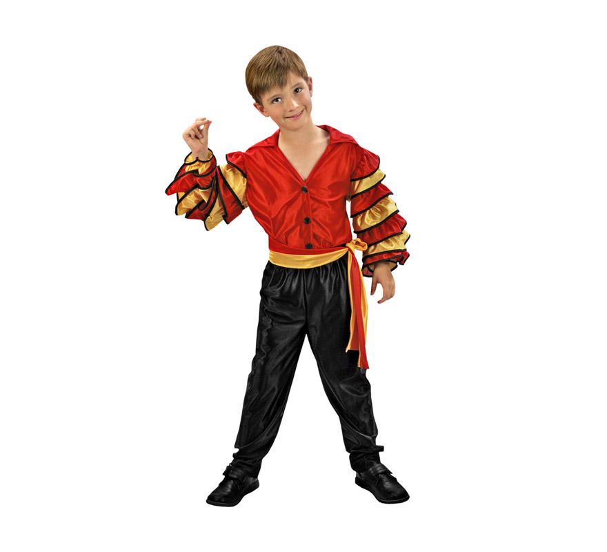Disfraz de Bailarín de Rumba barato para Carnaval. Talla de 5 a 6 años. Incluye camisa, pantalón y cinturón. Disfraz de Caribeño o Rumbero para niño. Éste disfraz de Carnaval es ideal para divertirse en las Fiestas de Carnavales tan divertidas y estrambóticas como siempre y que cada vez se celebran en más Pueblos, Villas  y Ciudades, tanto en la calle como en Pubs, Discotecas, Casas particulares, Restaurantes o Colegios y disfrazándote con un traje de Carnaval ayudarás a crear ese ambiente Carnavalesco, tan divertido, multicolor y variopinto que a todos nos fascina y nos divierte.
¡¡Compra tu disfraz para Carnaval en nuestra tienda de disfraces, será divertido!!
