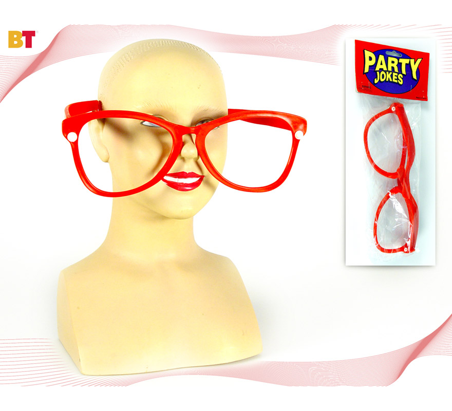 Gafas gigantes. Dos colores surtidos. Precio por unidad, se venden por separado. Perfectas como Complemento de los disfraces de Payaso.
