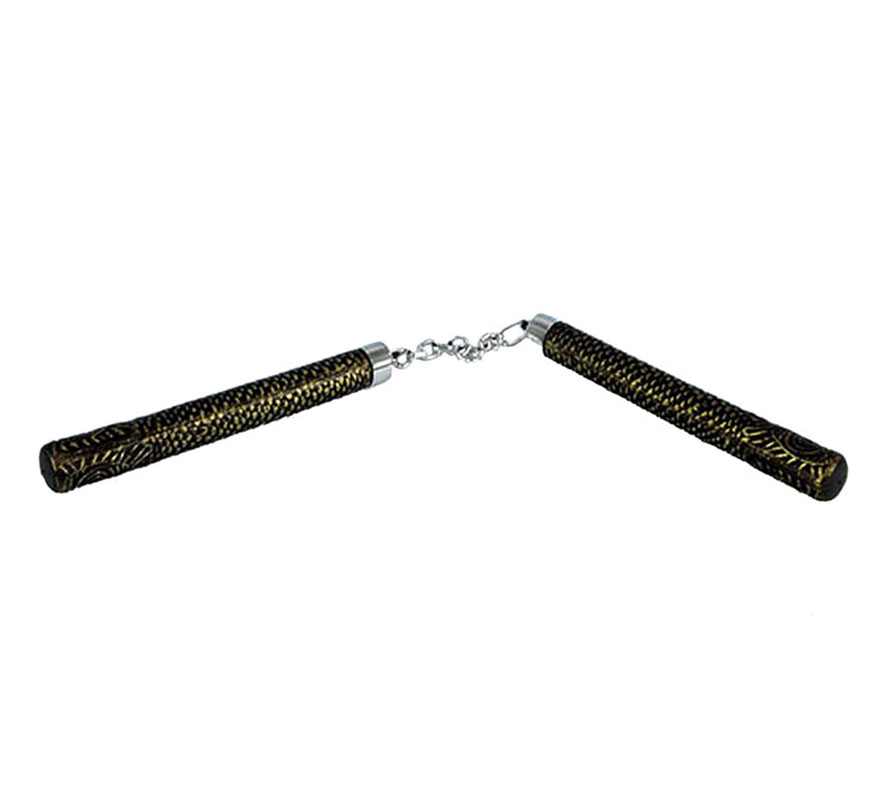 Nunchaku o Luchacos de Ninja de plástico de 25 cm.