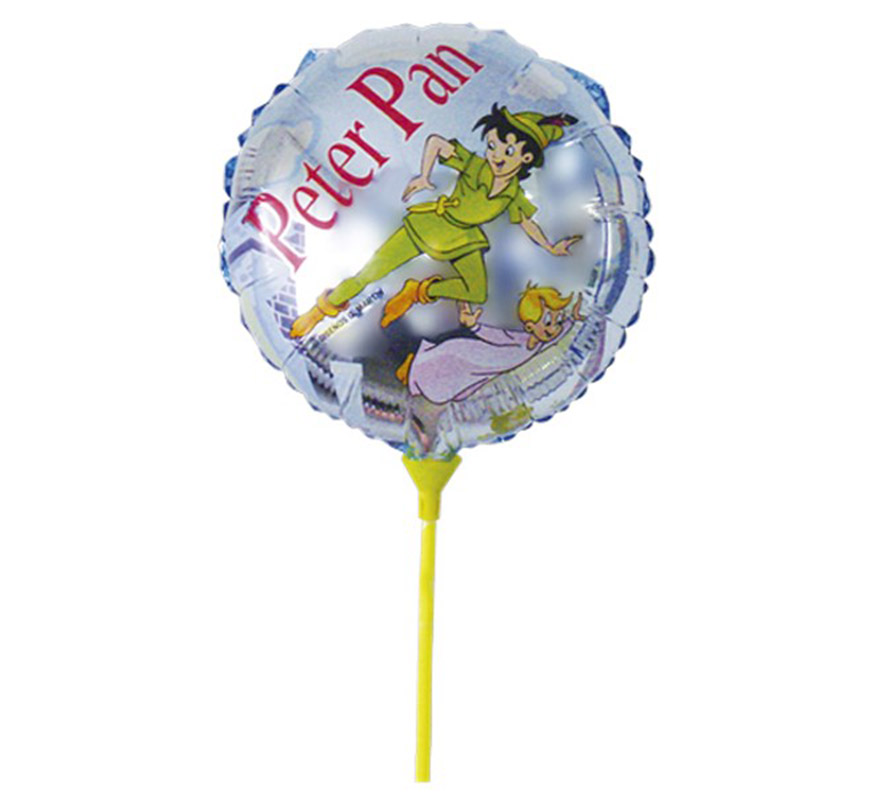 Globo de Peter Pan poliamida con palo. Ideal para decorar en una Fiesta de Cumpleaños.