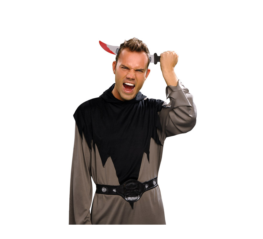 Diadema Cuchillo Eva 38x14cm. Ideal como complemento de tu disfraz de Halloween para ir de Fiesta a Pub's, Discotecas, Casas particulares o Restaurantes y ayudar a crear un ambiente terrorífico y tenebroso en la Fiesta de Halloween.
¡¡Compra los complementos de tu disfraz para Halloween en nuestra tienda de disfraces, será divertido!!
