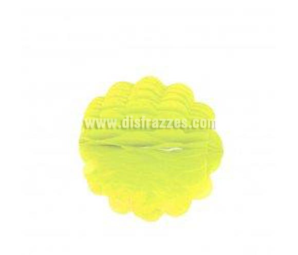 Farolillo Bola de Papel de color amarillo para decoración de Fiestas de 25 cm. 
