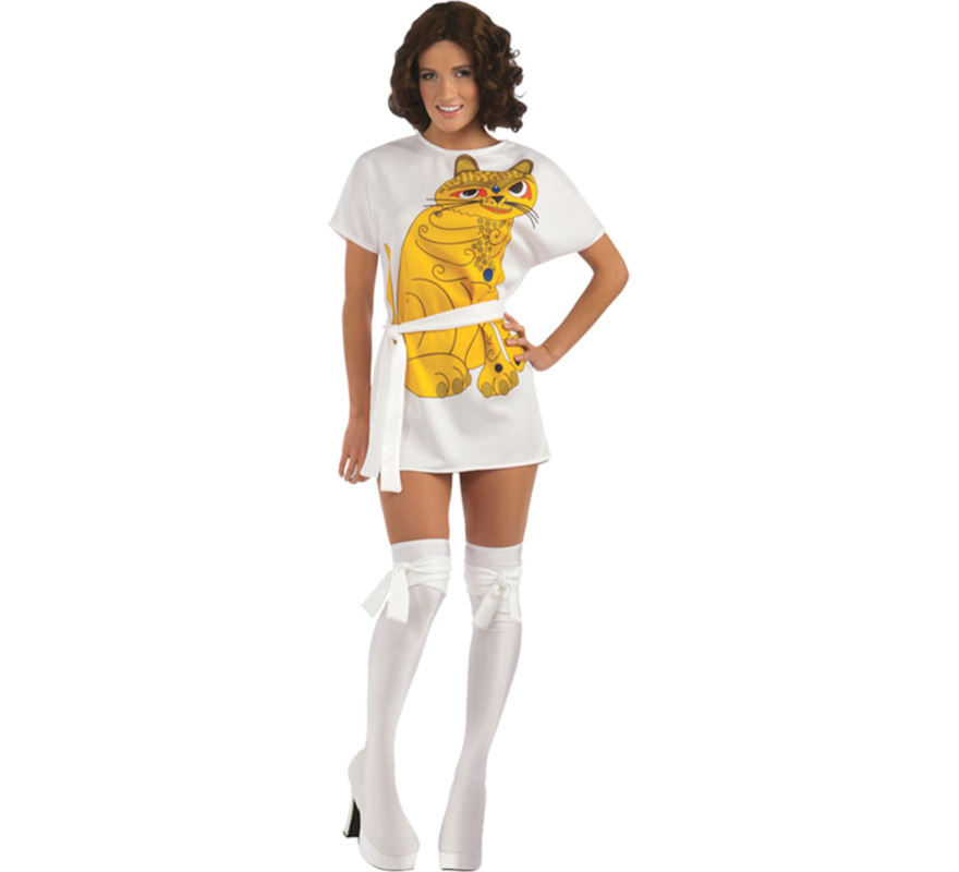 Disfraz de Anni cantante de ABBA para mujer. Talla Standar. Incluye vestido, cinturón y cubrebotas.