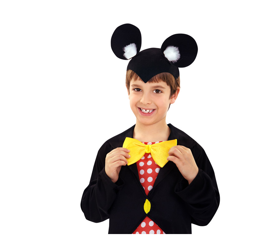 Gorro con orejas de Ratón Mickey Mouse para Carnaval. Sirben tanto para niños, como para adultos.