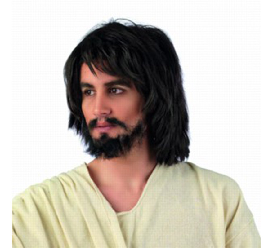 Peluca de Jesucristo Corta Deluxe para hombre. Talla Universal..