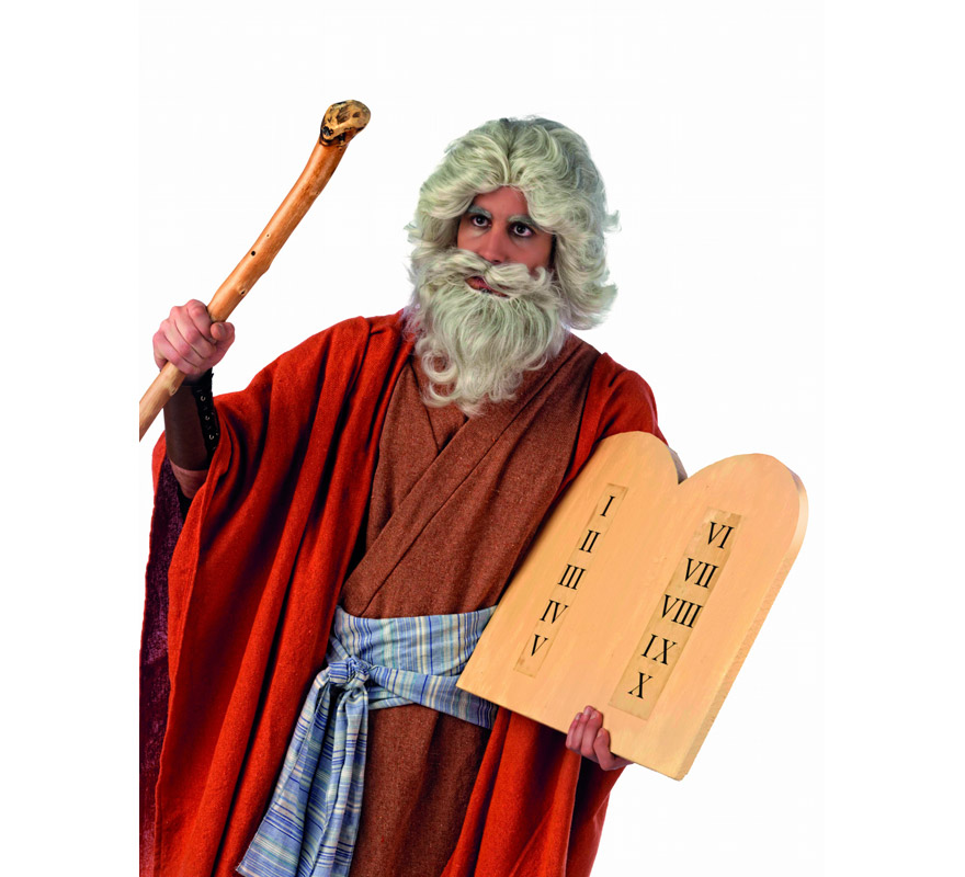 Disfraz de Moises Extraluxe para hombre. Alta calidad, hecho en España. Disponible en varias tallas. Incluye túnica, mantón y fajín. Vara y Tablas NO incluidas, podrás encontrarlas en nuestra sección de Complementos.