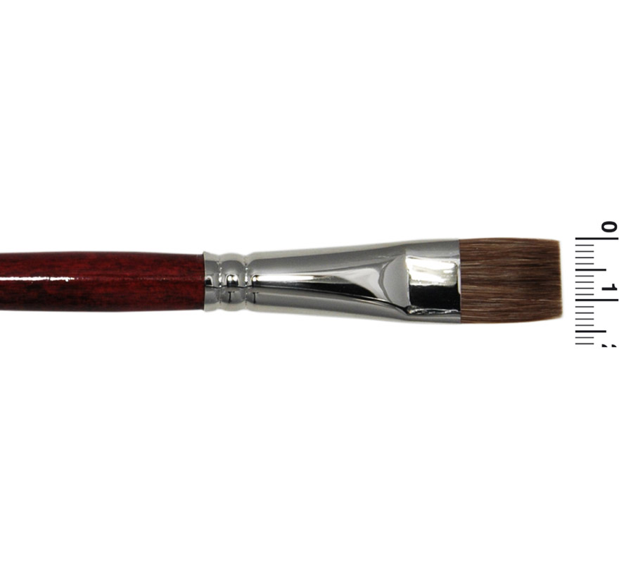 Pincel con pelo de buey, (runderpenseel), 2 cm.
Los pinceles de pelo de buey son apropiados para pintar la cara con el Water Make-up (maquillaje al agua). Los pinceles de pelo de buey son planos con la punta plana. Los pelos de los pinceles R2 y R4 pueden cortarse en ángulo para poder hacer un trabajo más fino (por ejemplo para darle forma a las cejas, o para dar un efecto camuflaje).
Aplicación
El pelo de buey requiere más control, por lo tanto ejerza tensión con cuidado cuando trabaje con este tipo de pinceles.
Limpieza del producto
Los pinceles de pelo de buey se pueden limpiar con champú, jabón o agua. Después de lavar, moldee con la mano los pelos mojados en la forma correcta y deje el pincel encima de una toalla seca.

No deje el pincel en forma vertical mientras se está secando, porque el agua restante la va a absorber el mango del pincel. Tampoco deje los pinceles remojados en agua por periodos largos de tiempo, porque se dañan los pelos del pincel. 