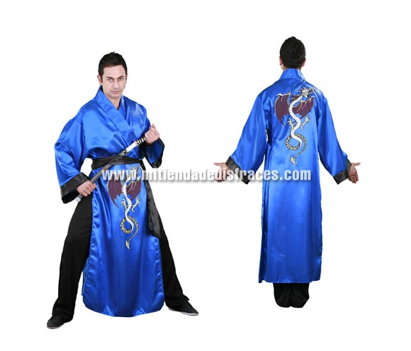 Disfraz de Samurai adulto. Talla única 52/54. Incluye Kimono, pantalón y cinturón. Espada NO incluida, podrás verla en la sección de Complementos.