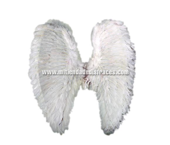 Alas de Angel de plumas blancas de 55x68 cms. Ideales para disfrazar a los niños de Angel en Navidad.