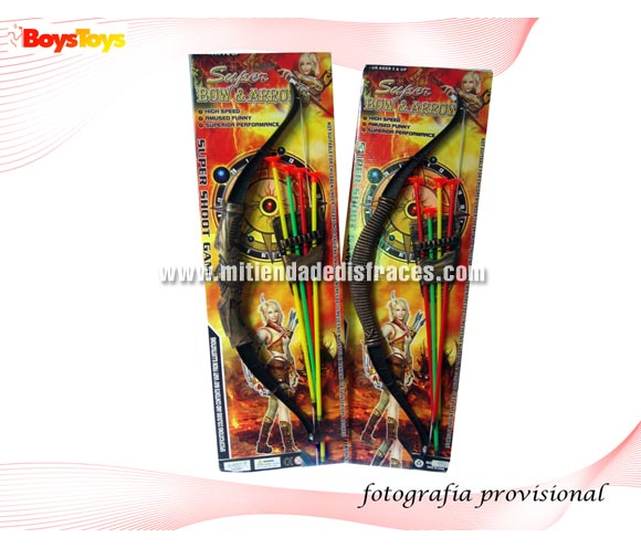Set Arco y Flechas de Indio de 63,5x20,5 cms. Compuesto por 6 piezas. 2 modelos surtidos.