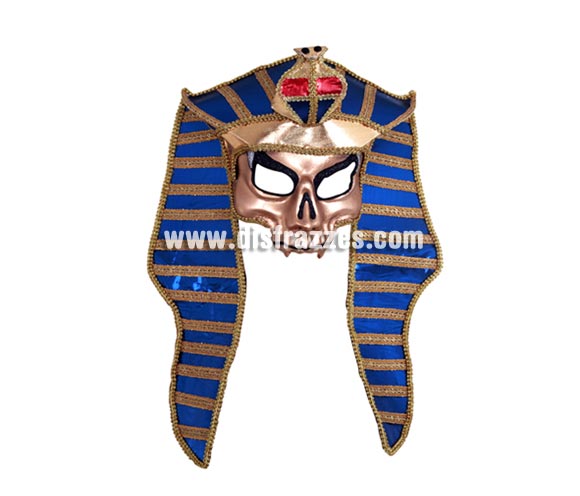 Máscara Veneciana de Calavera de Egipcio azul. Talla Universal. Máscara Veneciana ideal para disfrazarse en Carnaval incluso en Halloween y dar el golpe con una máscara de Venecia de precio barato. Con ésta máscara Veneciana no te reconocerán y podrás sentir que todos te miran ya que es una máscara que llama la atención.

¡¡Compra tu máscara Veneciana en nuestra tienda de disfraces, será divertido!!
