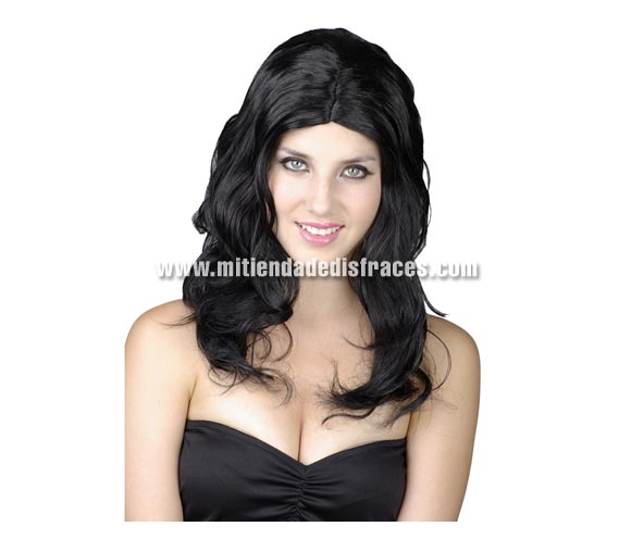Peluca morena larga. Talla Universal.