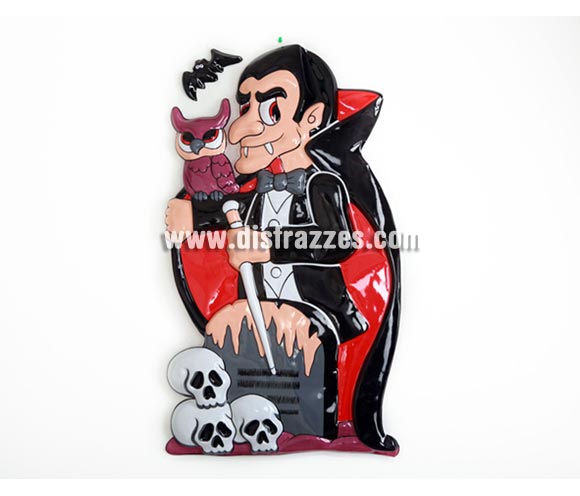 Adorno de pared de PVC Drácula de 90 cm. para Halloween. Artículo muy apropiado para decoración de Halloween en Discotecas, Pub's, Restaurantes, Colegios y Casas particulares y así crear un ambiente terrorífico y tenebroso típico de la Fiesta de Halloween cada vez más seguida por todos.
¡¡Compra la decoración para Halloween en nuestra tienda de disfraces, será divertido!!