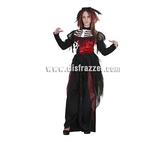 Disfraz de la Novia Esqueleto adulta para Halloween. Talla estándar 38/42. Disfraz de Halloween de buena calidad que incluye vestido y tocado. Éste disfraz de Halloween es ideal para celebrar la Fiesta de la Noche de las Brujas cada vez más arraigada en nuestro País en Pub's, Discotecas, Casas particulares,  Restaurantes o Colegios y ayudar a crear un ambiente terrorífico y tenebroso indispensable para la Noche de Halloween la cual se celebra la víspera de Todos los Santos.
¡¡Compra tu disfraz para Halloween en nuestra tienda de disfraces, será divertido!!

¡¡¡PRÓXIMA RECEPCIÓN DE ÉSTE ARTÍCULO A PARTIR DE SEPTIEMBRE DE 2010!!!
