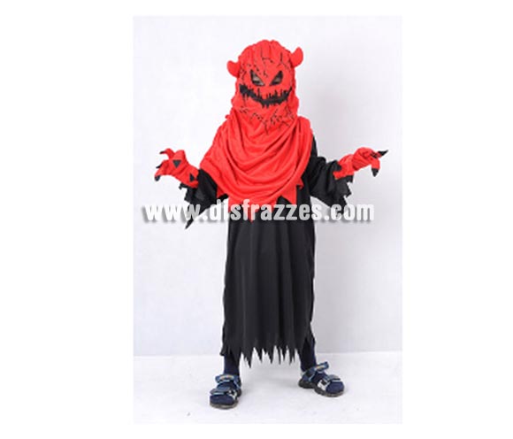 Disfraz de Diablo o Demonio Monstruoso infantil barato para Halloween. Talla de 7 a 9 años. Incluye túnica capucha con máscar y guantes. Éste disfraz de Halloween es ideal para celebrar la Fiesta de la Noche de las Brujas cada vez más arraigada en nuestro País en Pub's, Discotecas, Casas particulares,  Restaurantes o Colegios y ayudar a crear un ambiente terrorífico y tenebroso indispensable para la Noche de Halloween la cual se celebra la víspera de Todos los Santos.
¡¡Compra tu disfraz para Halloween en nuestra tienda de disfraces, será divertido!!

¡¡¡PRÓXIMA RECEPCIÓN DE ÉSTE ARTÍCULO A PARTIR DE SEPTIEMBRE DE 2010!!!
